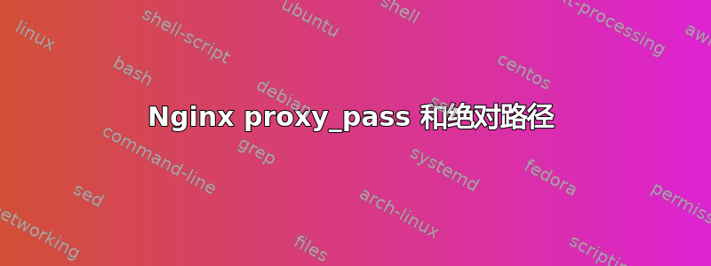 Nginx proxy_pass 和绝对路径