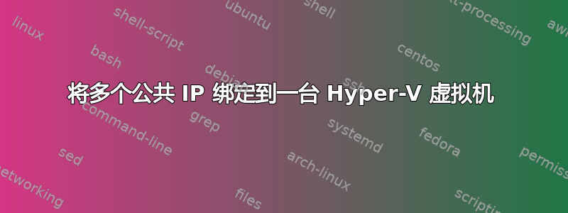 将多个公共 IP 绑定到一台 Hyper-V 虚拟机