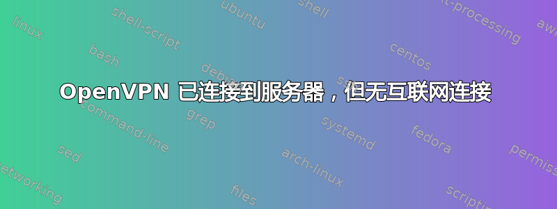 OpenVPN 已连接到服务器，但无互联网连接