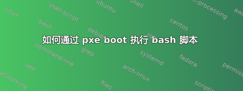 如何通过 pxe boot 执行 bash 脚本