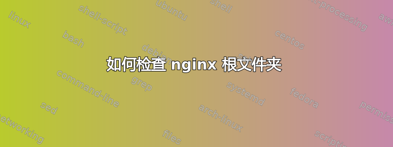 如何检查 nginx 根文件夹