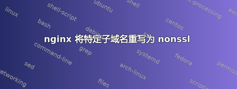 nginx 将特定子域名重写为 nonssl