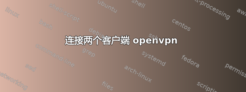 连接两个客户端 openvpn