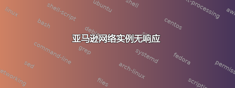 亚马逊网络实例无响应