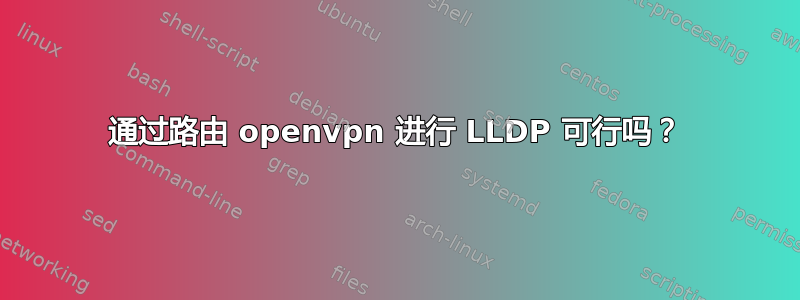 通过路由 openvpn 进行 LLDP 可行吗？