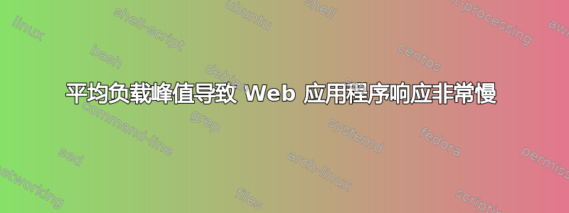 平均负载峰值导致 Web 应用程序响应非常慢