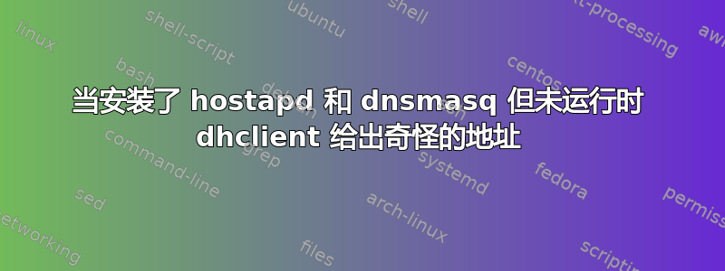 当安装了 hostapd 和 dnsmasq 但未运行时 dhclient 给出奇怪的地址