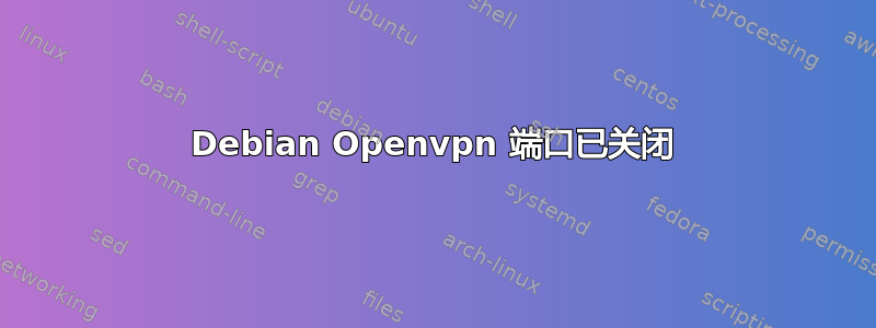 Debian Openvpn 端口已关闭