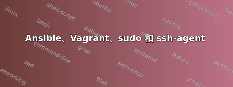 Ansible、Vagrant、sudo 和 ssh-agent