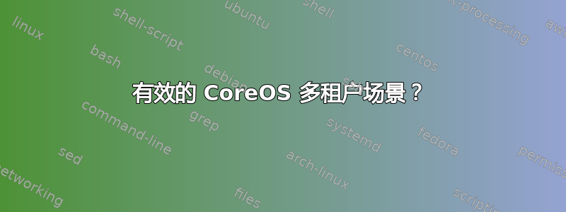 有效的 CoreOS 多租户场景？