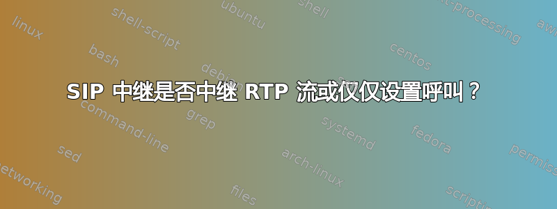 SIP 中继是否中继 RTP 流或仅仅设置呼叫？