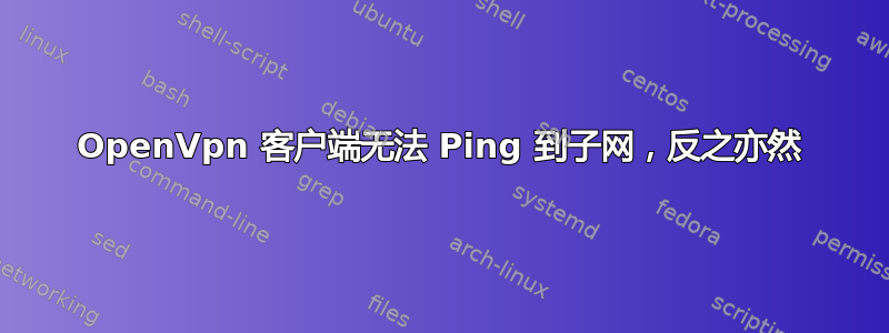 OpenVpn 客户端无法 Ping 到子网，反之亦然