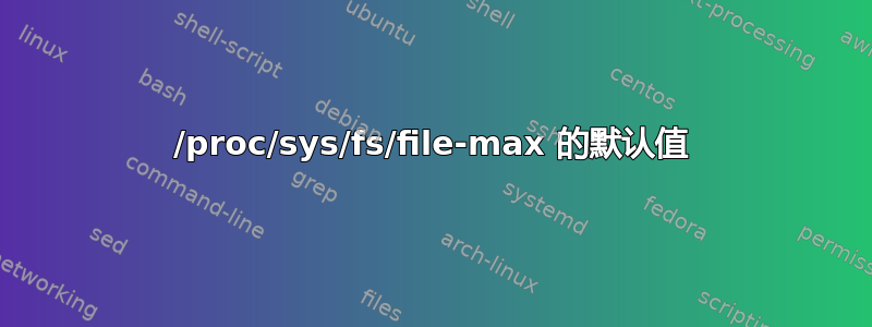 /proc/sys/fs/file-max 的默认值