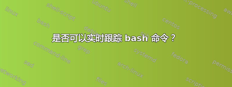 是否可以实时跟踪 bash 命令？