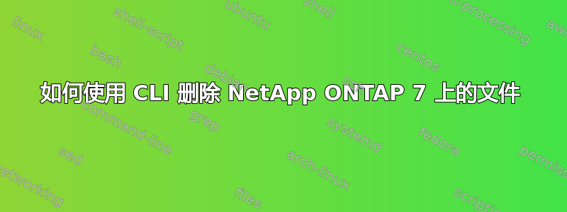 如何使用 CLI 删除 NetApp ONTAP 7 上的文件