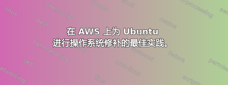 在 AWS 上为 Ubuntu 进行操作系统修补的最佳实践。