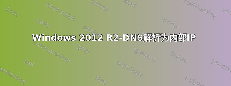 Windows 2012 R2-DNS解析为内部IP