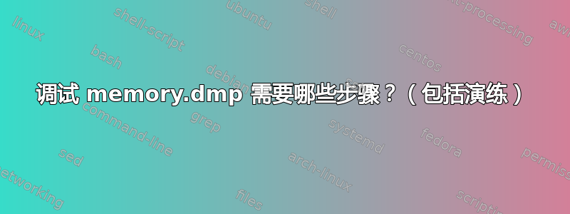 调试 memory.dmp 需要哪些步骤？（包括演练）