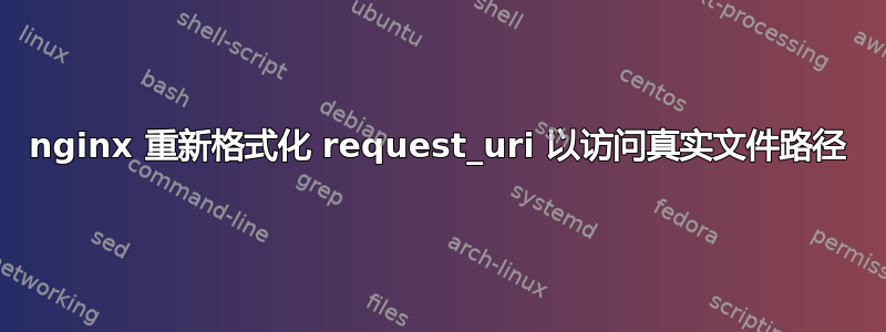 nginx 重新格式化 request_uri 以访问真实文件路径