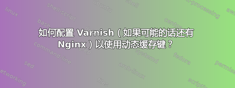 如何配置 Varnish（如果可能的话还有 Nginx）以使用动态缓存键？