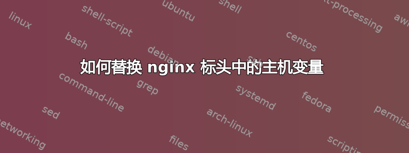 如何替换 nginx 标头中的主机变量