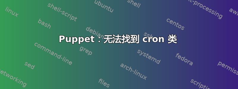 Puppet：无法找到 cron 类