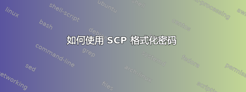 如何使用 SCP 格式化密码