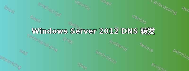 Windows Server 2012 DNS 转发