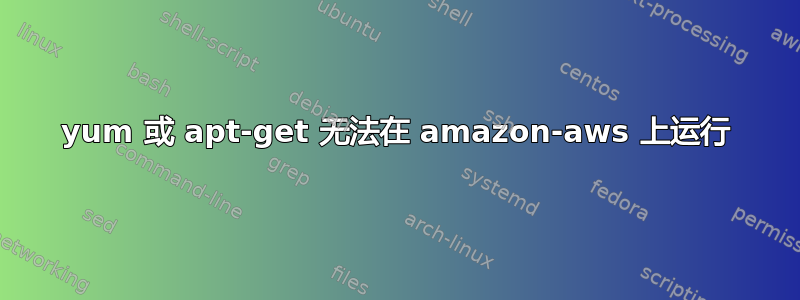 yum 或 apt-get 无法在 amazon-aws 上运行