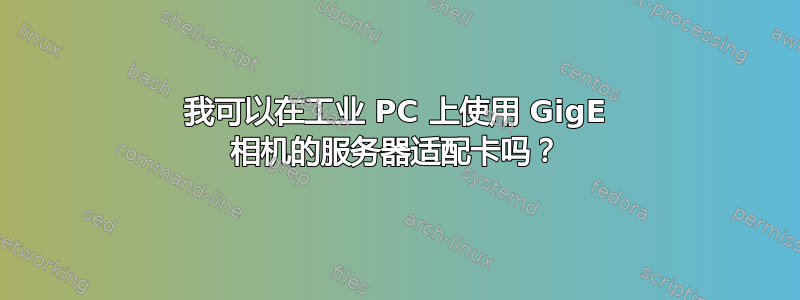 我可以在工业 PC 上使用 GigE 相机的服务器适配卡吗？