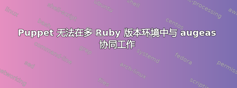 Puppet 无法在多 Ruby 版本环境中与 augeas 协同工作