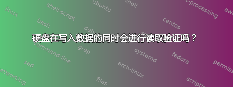 硬盘在写入数据的同时会进行读取验证吗？