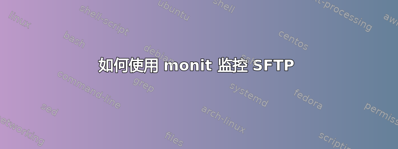 如何使用 monit 监控 SFTP