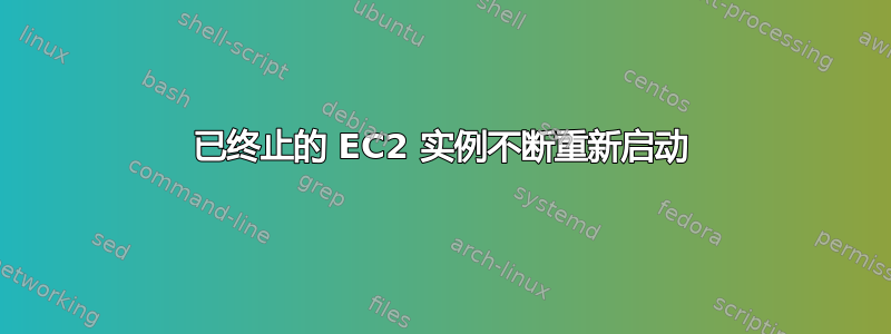 已终止的 EC2 实例不断重新启动