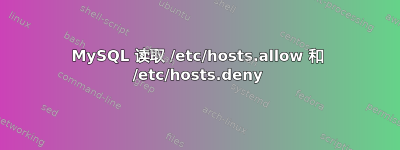 MySQL 读取 /etc/hosts.allow 和 /etc/hosts.deny