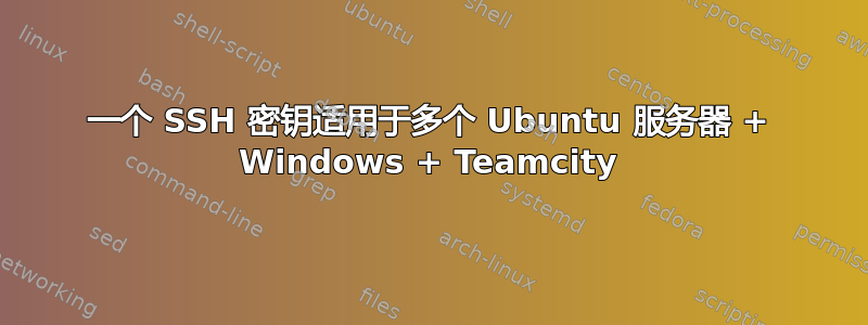 一个 SSH 密钥适用于多个 Ubuntu 服务器 + Windows + Teamcity