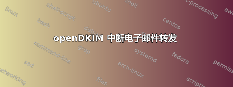 openDKIM 中断电子邮件转发