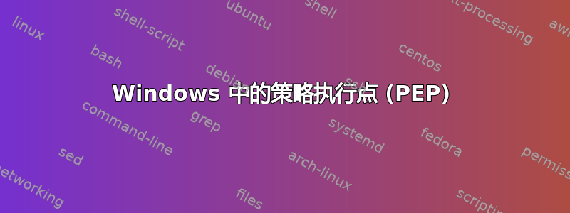 Windows 中的策略执行点 (PEP)