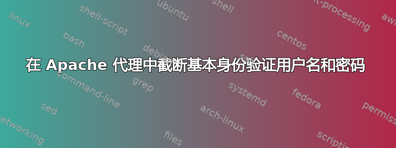 在 Apache 代理中截断基本身份验证用户名和密码