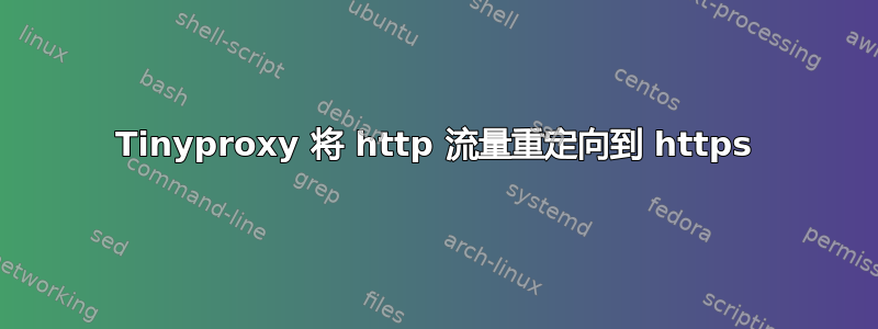 Tinyproxy 将 http 流量重定向到 https