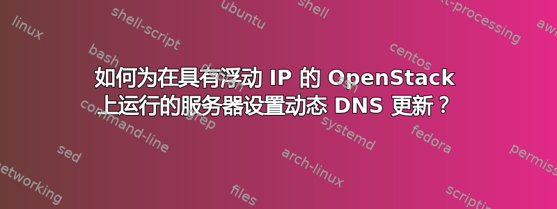 如何为在具有浮动 IP 的 OpenStack 上运行的服务器设置动态 DNS 更新？