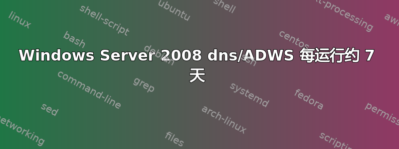 Windows Server 2008 dns/ADWS 每运行约 7 天