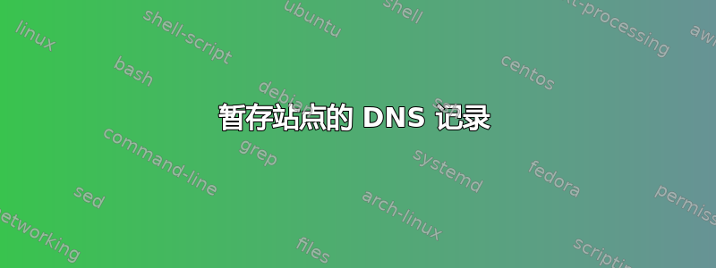 暂存站点的 DNS 记录