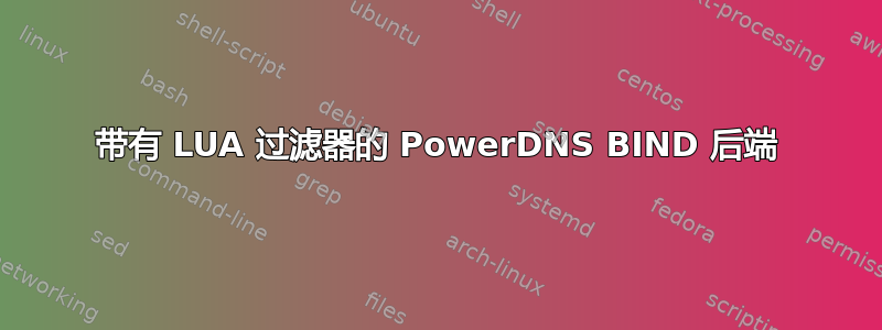 带有 LUA 过滤器的 PowerDNS BIND 后端