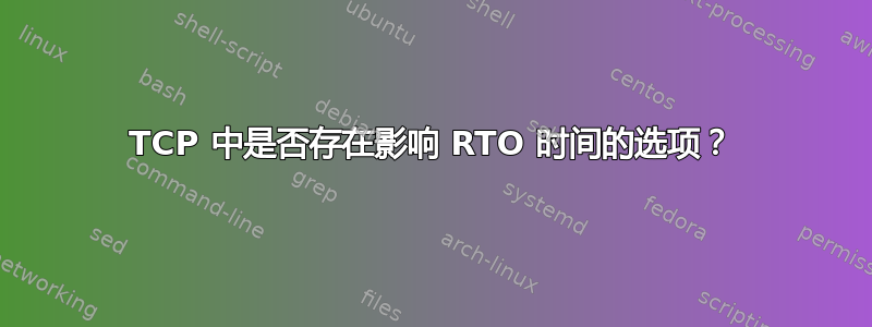 TCP 中是否存在影响 RTO 时间的选项？