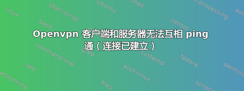 Openvpn 客户端和服务器无法互相 ping 通（连接已建立）