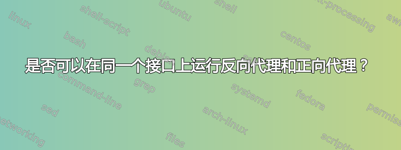 是否可以在同一个接口上运行反向代理和正向代理？