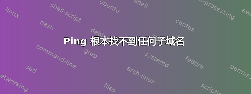 Ping 根本找不到任何子域名