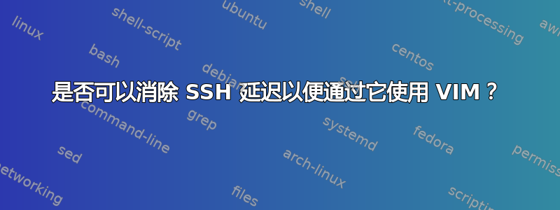 是否可以消除 SSH 延迟以便通过它使用 VIM？