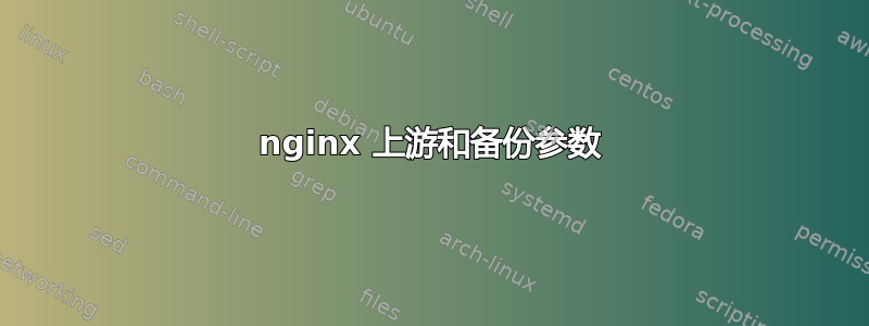 nginx 上游和备份参数